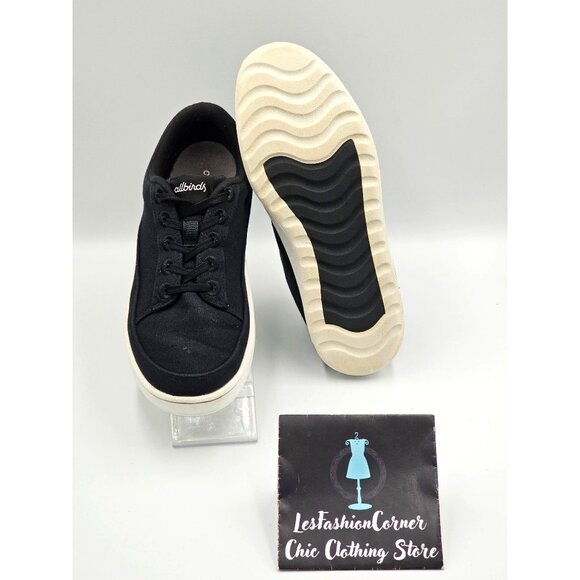 Allbirds Women's Black Canvas Pacers Lace-Up Sneakers Casual Shoes Sz 8 2294 - Picture 3 of 16
